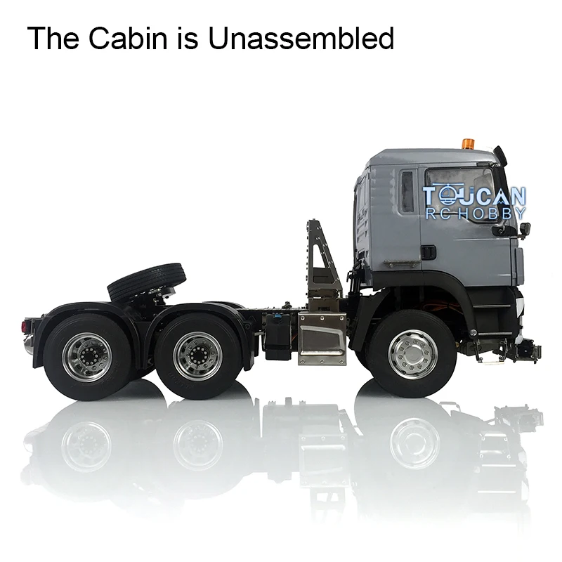 6X4 LESU 1/14 RC Tractor Truck Metal Chassis KIT Cabin Radio Control Vehicle Winch Warning Lights Tamiyaya Model Toys THZH1035 4