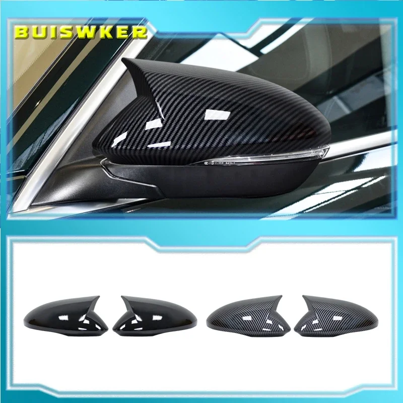 

ABS carbon fiber style For Alfa Romeo Stelvio 2016-2020 Car Outer Rearview Mirror Protection Cover Frame Trim accessories