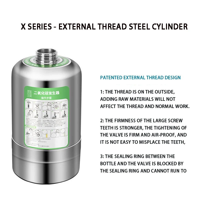 ZRDR Fish Tank CO2 Generator Steel Cylinder Single/Double Gauge Valve Electromagnetic Valve Fish Tank CO2 Generator Accessories 5