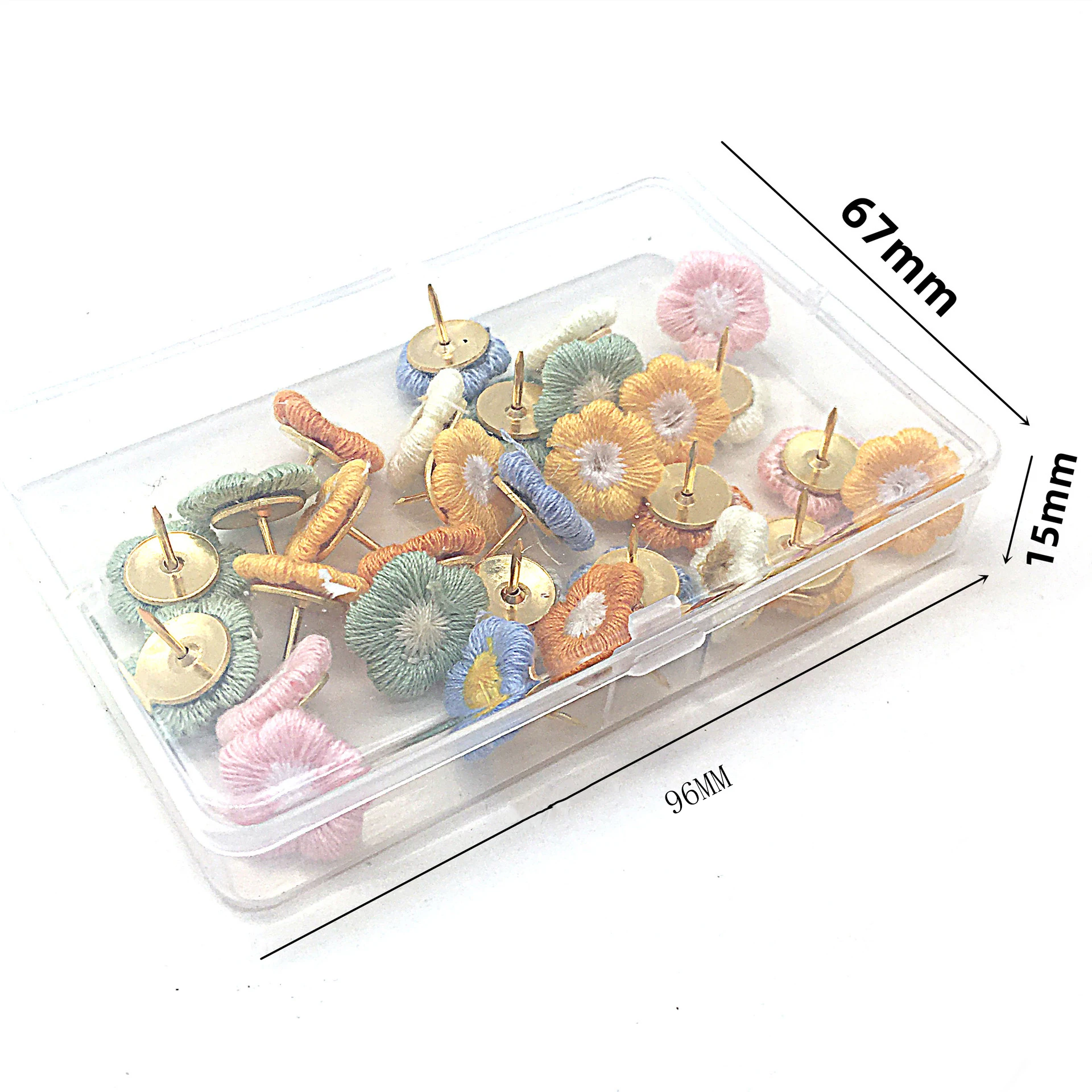 Push Pins 30pcs Thumbtack Pins Flower Pushpins Decorative Cork Board Pins Map Drawing Photo Wall Studs Office School Classroom Supplies