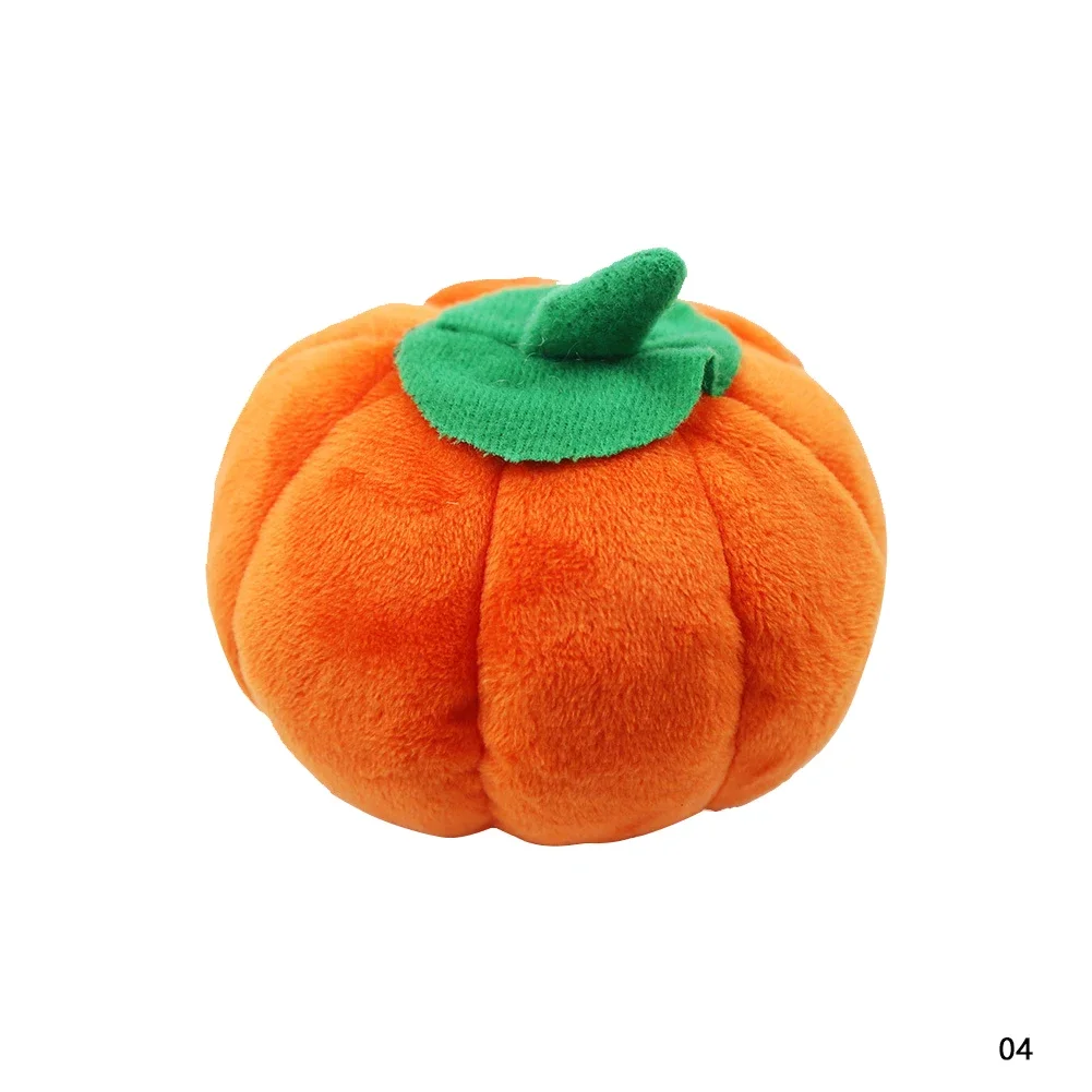 Pet-Friendly Cartoon Fruit Animals Plush Chew Toy with Squeaker