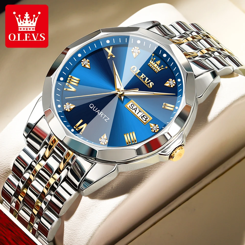 OLEVS Business Watch for Men Warterproof Sports Mens Watch Top Brand Luxury Clock Male Quartz Wristwatch Relogio Masculino