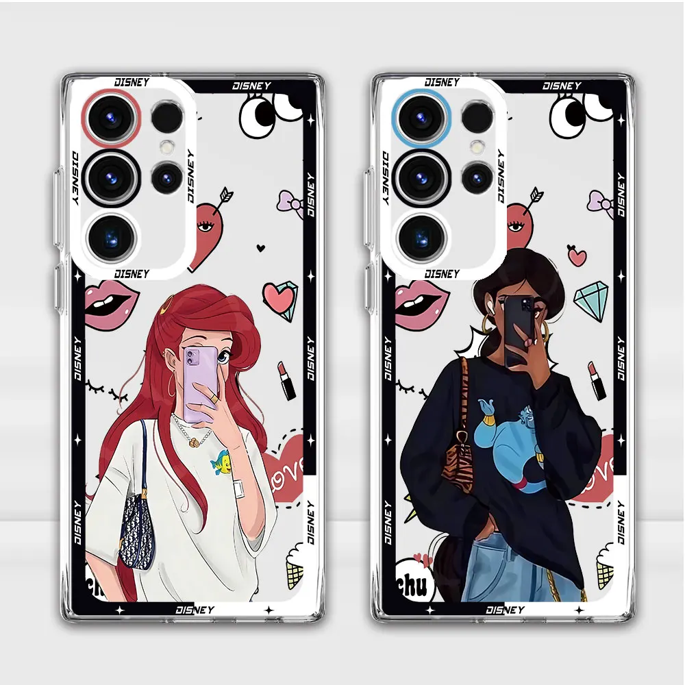 Custodia Disney Princess Per Samsung Galaxy S20 Fe S21 S22 Plus S24 Ultra S23 Fe S24 Plus S22 Cover Morbida Ultra Trasparente