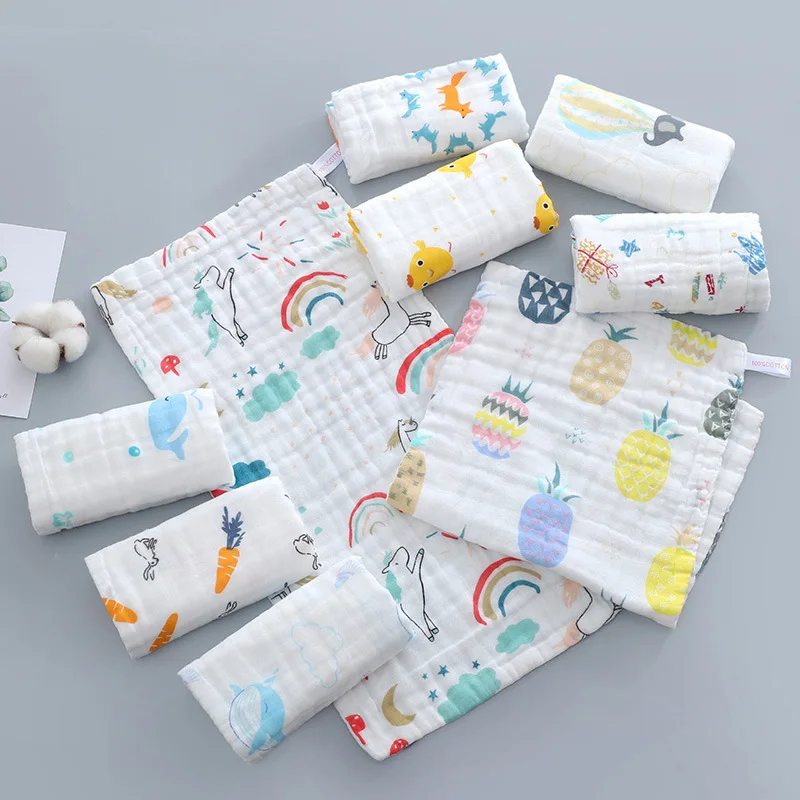 Baby Bath Towel Boy Girl 100% Cotton Baby Towel Blanket For Newborn Baby Bathrobe 6 Layers Gauze Washcloth Infant Swaddle 4