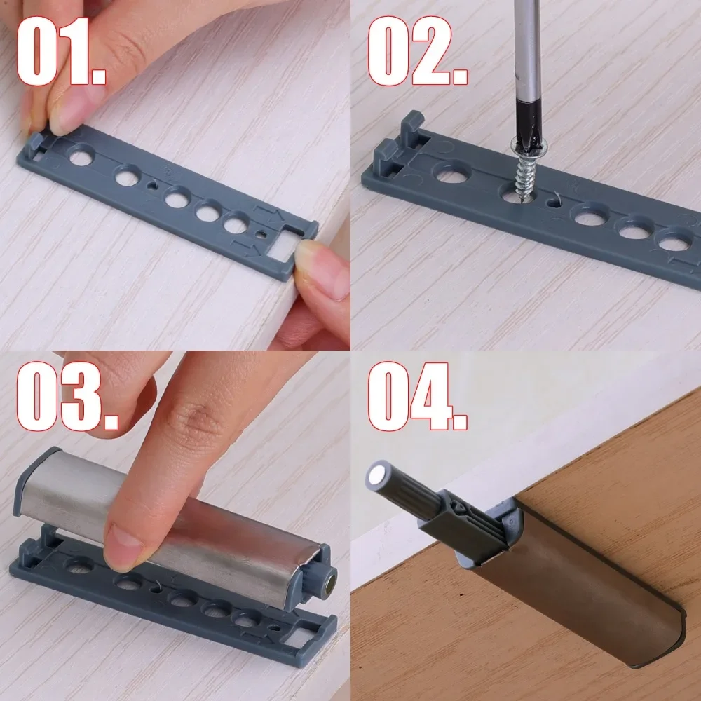 Cabinet Door Bouncer Magnetic Bouncer Catch Handle-free Touch Kitchen Door Catches Hardware Tools magnetic cabinet catches door catches