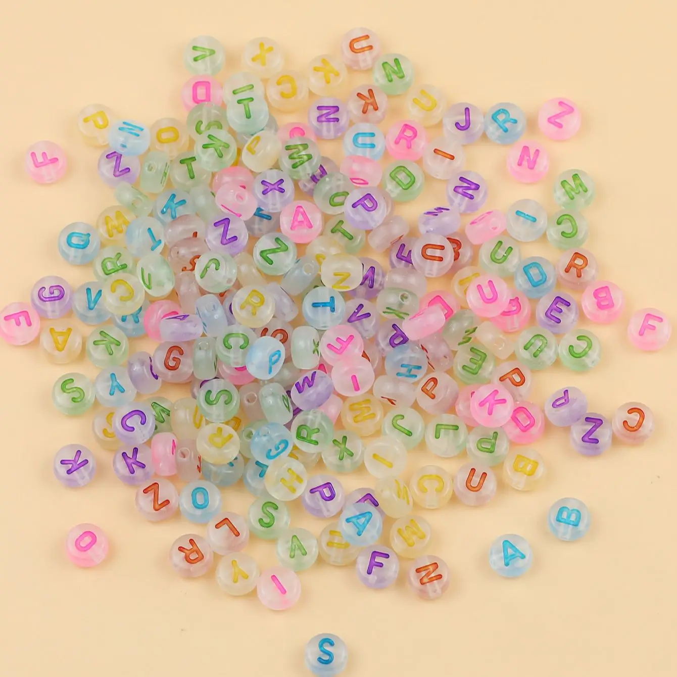 100pcs White Cube Acrylic Alphabet Bead Loose Spacer Gold Plated 26 letter  Beads For Jewelry Making Diy Children Bracelet 6X6MM - AliExpress