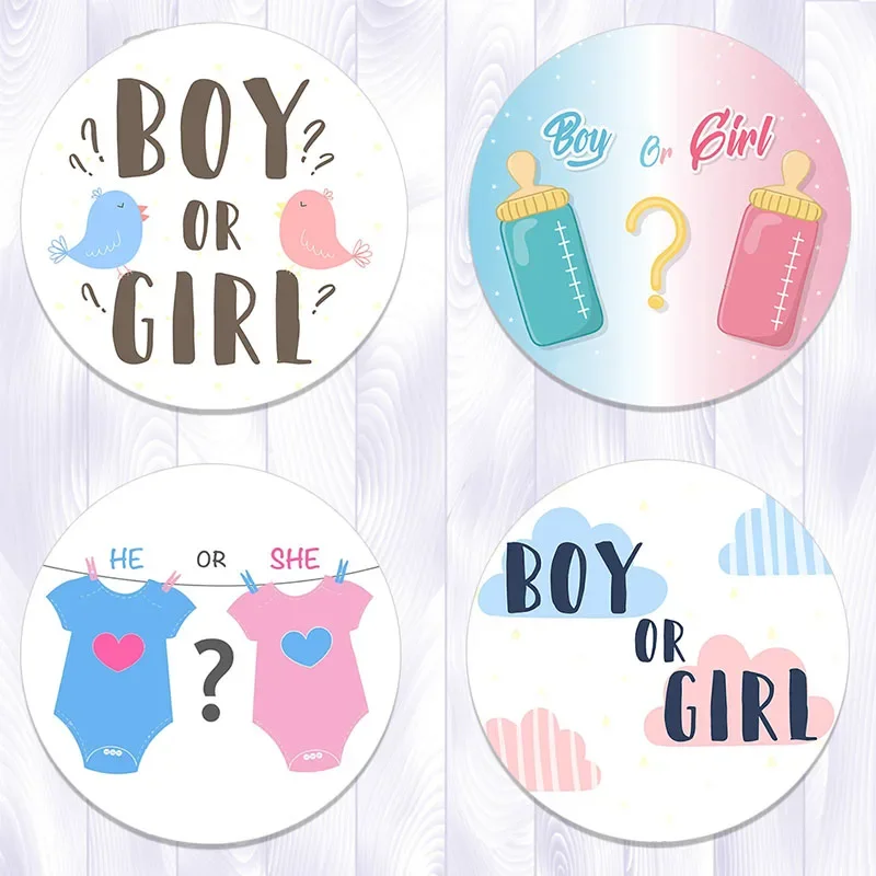 Lui O Lei Genere Rivela Team Boy Team Girl Adesivi Ragazzo O Ragazza Tag Etichette Decorazione Creativa Per Feste Baby Shower Supplies