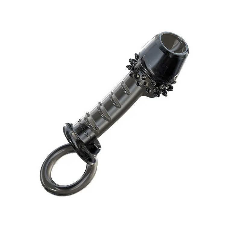 Penis Sleeve Reusable Delay Bold Elongated Penis Sleeve Extension Extend Dildo Adult Anal Plug BDSM Bondage Sex Toys for Men