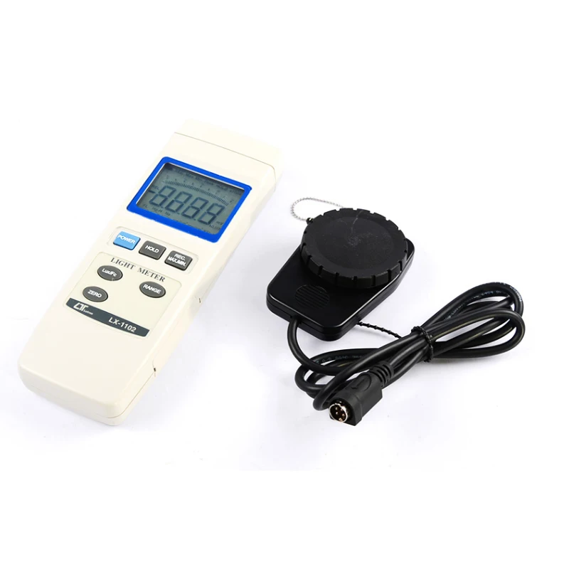 LUTRON LX-1102 LX1102 Digital Light Meter Lux Luminometer Lllumination Design 400000 Lux 5 Ranges