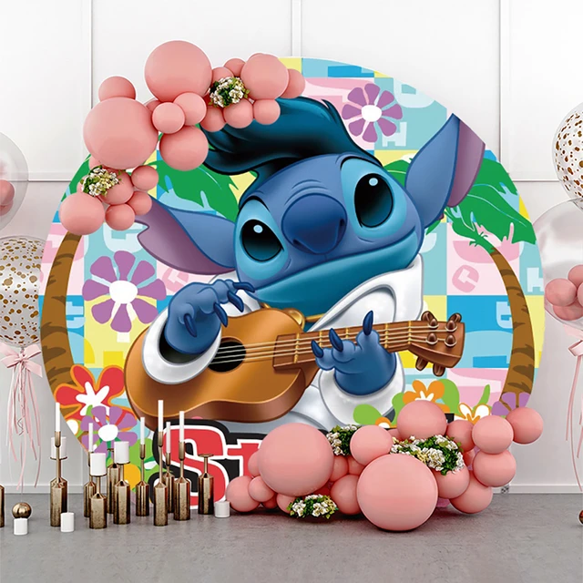 Disney Round Lilo & Stitch Children's Birthday Decoration Photographic  Background Custom Wall Wedding Party Decorations Supplies