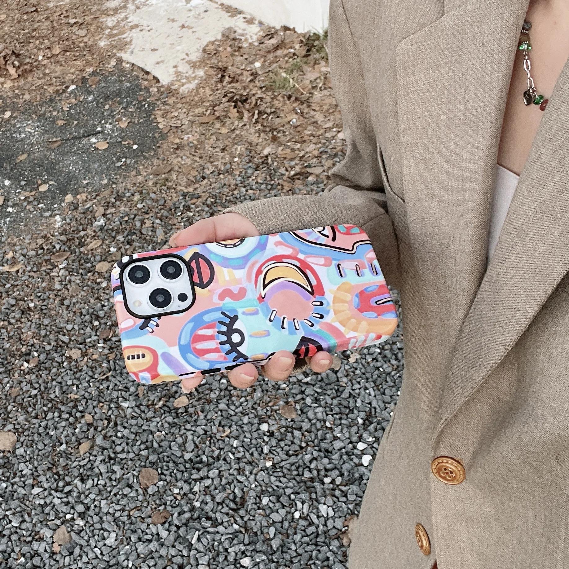 Random Abstract Oil Painting Case for iPhone