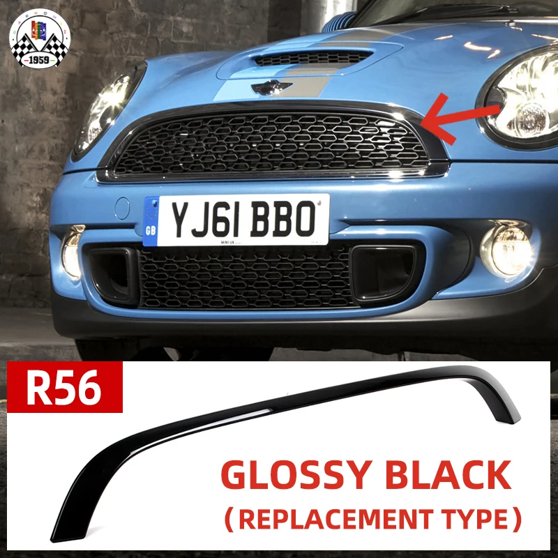 3 Teile/satz Glänzend Schwarz Front Haube Form Grille Surround Abdeckung  Trim Kits für MINI Cooper 5 R56 R57 R58 R59 S JCW 2008-2014 - AliExpress