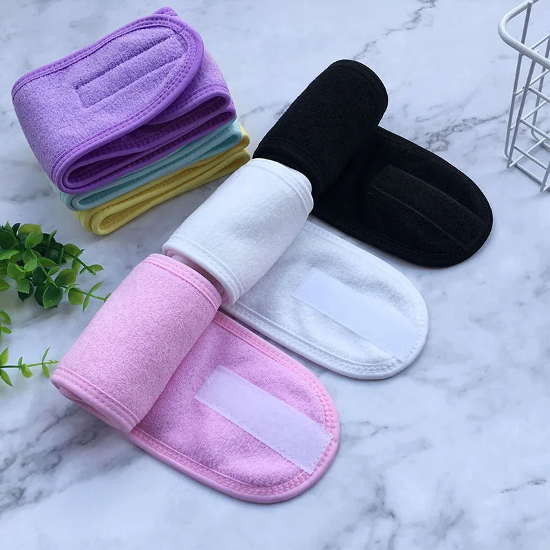 

Мягкие Аксессуары для волос Toweling, повязки на голову для девушек для мытья лица, банная повязка для волос для макияжа для женщин, регулируемая головная повязка для спа-процедур для лица