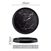 European Marble Ceramic Plate Round Western Steak Plate Home Cooking Dishes Hotel Restaurant Tableware Sundries Storage Tray New 6