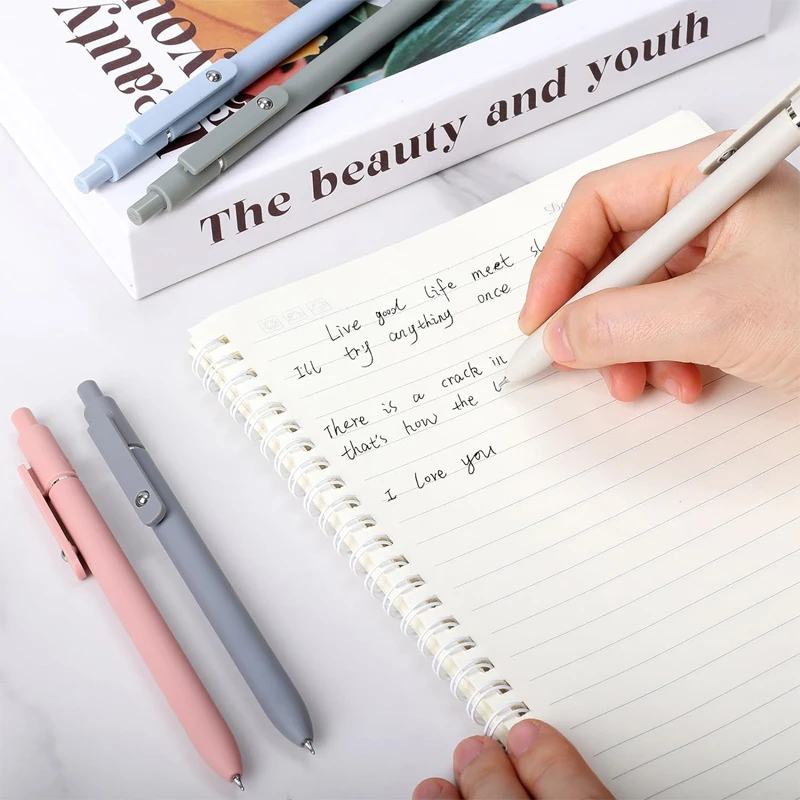 5pcs Gel Pens Quick Dry Ink Fine Point Ballpoint Pen