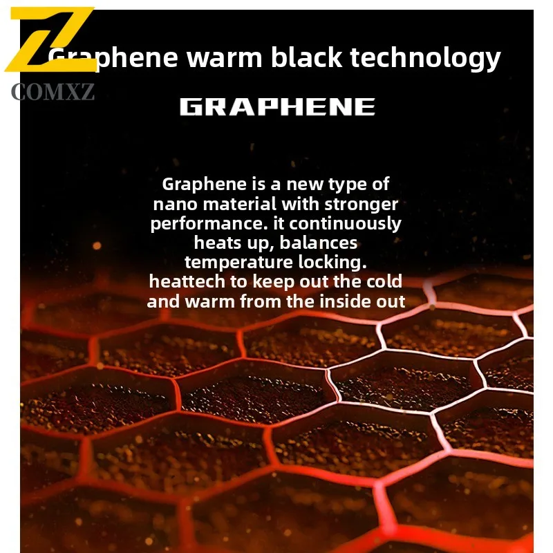 Men's Graphene Winter Coat Thermal Lined Hooded Puffer Jacket Windproof Waterproof Thickened Outdoor Parka Casual Streetwear2025