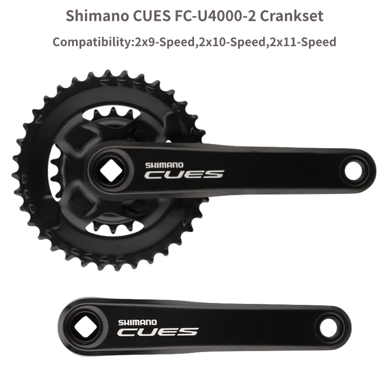 Jeu De Manivelles Shimano CUES FC-U4000 - 40-26 Dents, Longueur 175 Mm - Neuf