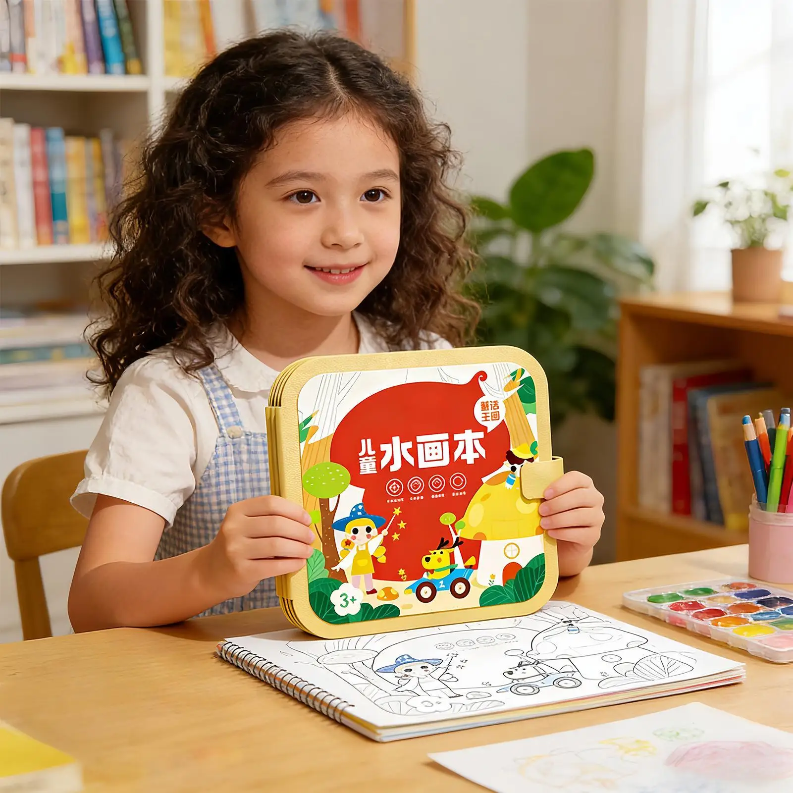 수채화 책 그리기 활동 어린이를위한 장난감 물 예술 책 소녀 학생 수업 여행 할로윈 부활절 크리스마스