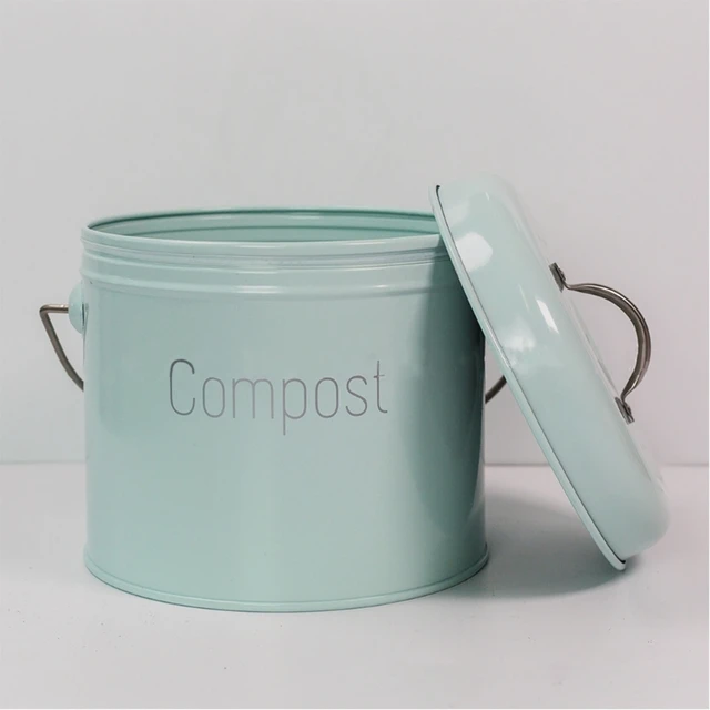 Premium Seau Compost Inodore en Acier Inoxydable pour Cuisine - Poubelle Compost  Cuisine - Comprend Filtres à Charbon de Rechange (INOX Brillant, 5 litres)  - AliExpress