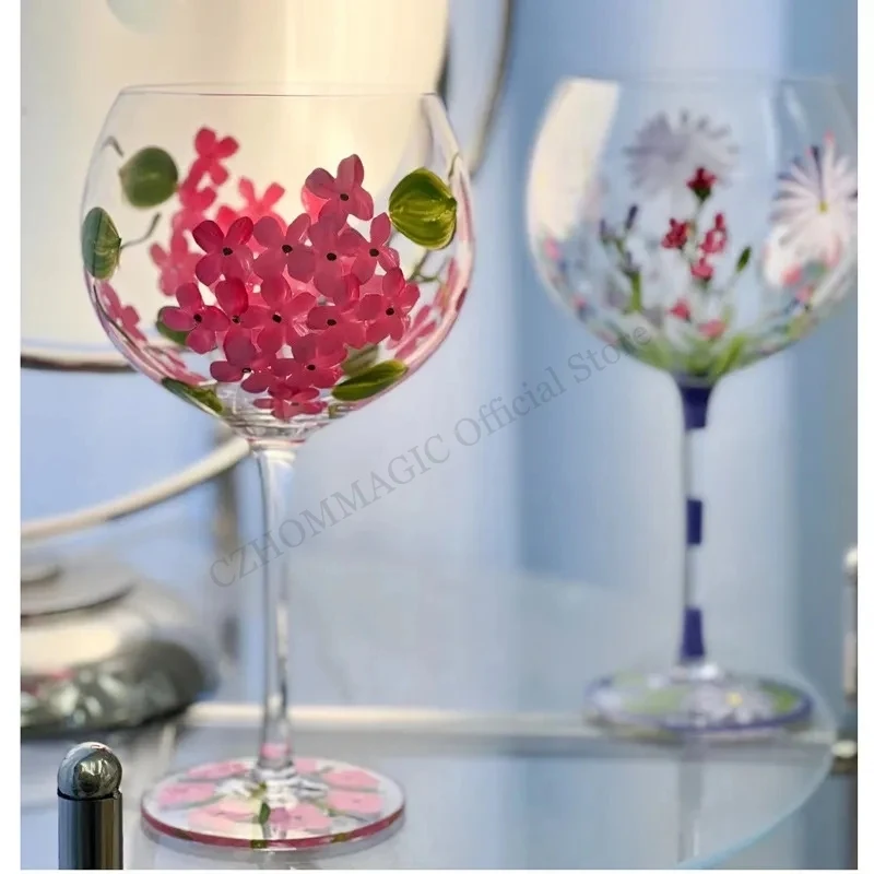 Unique wine glasses handmade 2 colored wine glasses 700 ml wedding gift idea