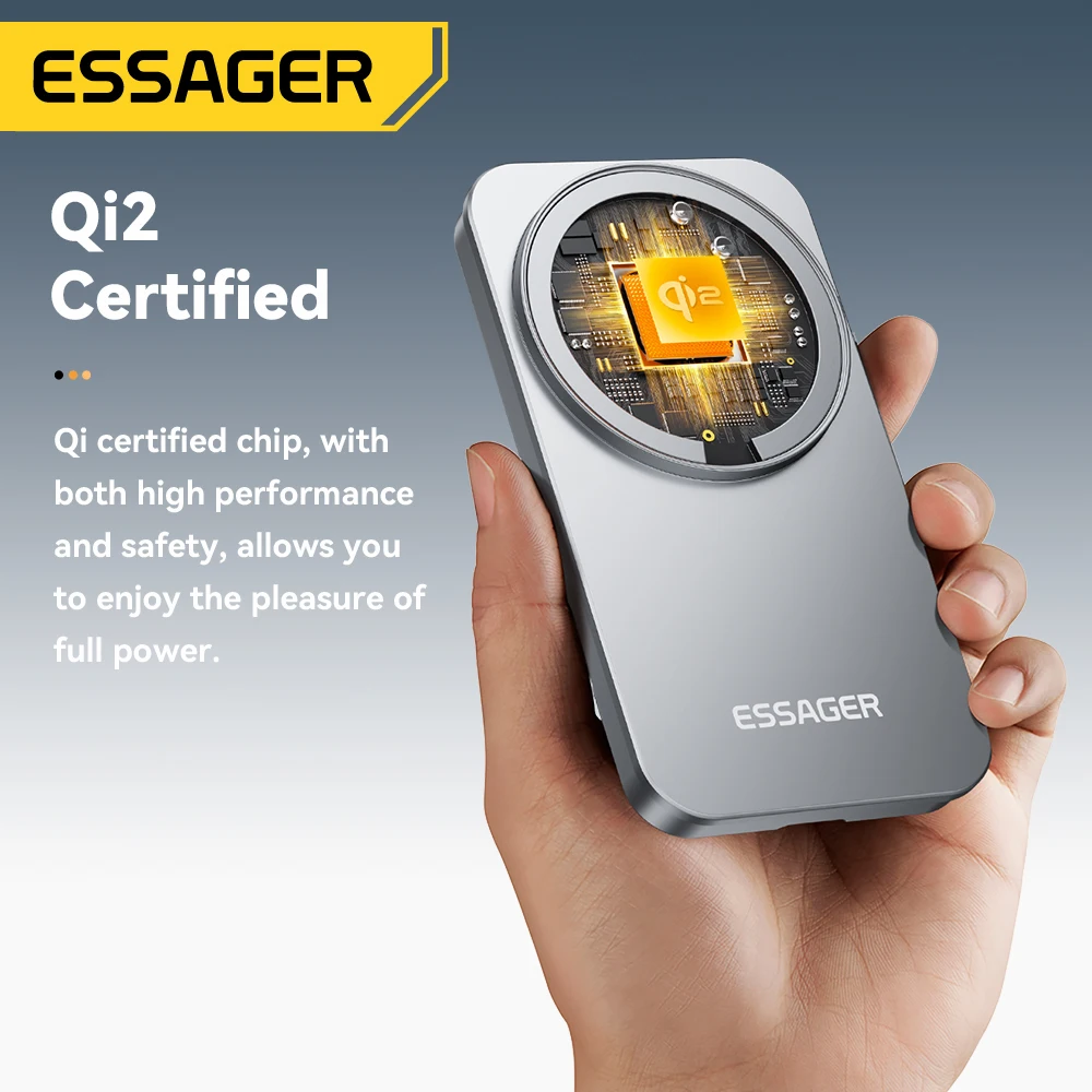 Essager 2-in-1 Wireless Charger Qi2 15W Magnetic Wireless Charging Stand For iPhone 16 15 14 Pro AirPods Apple Watch 8 9 Charger