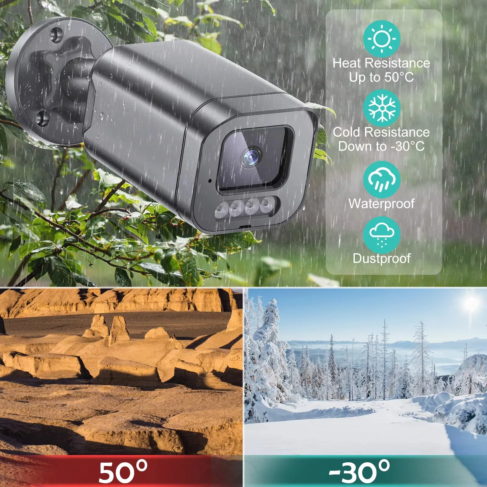 Gadinan WiFi Camera Outdoor Motion Detection 5MP Wireless Video Surveillance Camera Two Way Audio Color Night Vision iCSEE 3