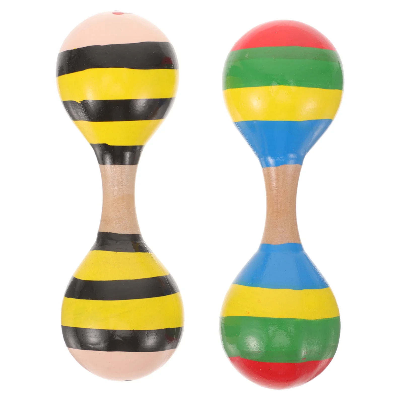 

2 шт., двухсторонний игрушечный инструмент Maraca, образовательный музыкальный деревянный песочный молоток