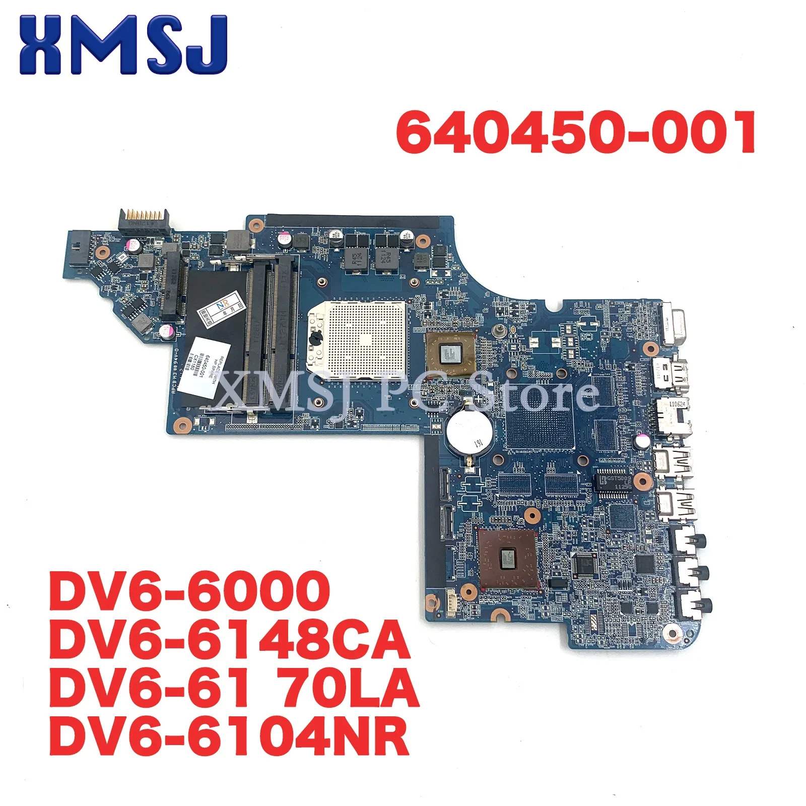 

640450-001 For HP PAVILION DV6-6000 DV6-6148CA DV6-6170LA DV6-6104NR NOTEBOOK DV6-6000 Laptop Motherboard DDR3 100% Tested