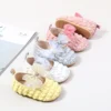 Spring & Autumn Baby Girl Princess Shoes Butterfly Bowknot Four colors Solid Fashion Design Newborn Toddler Shoes First walkers 1