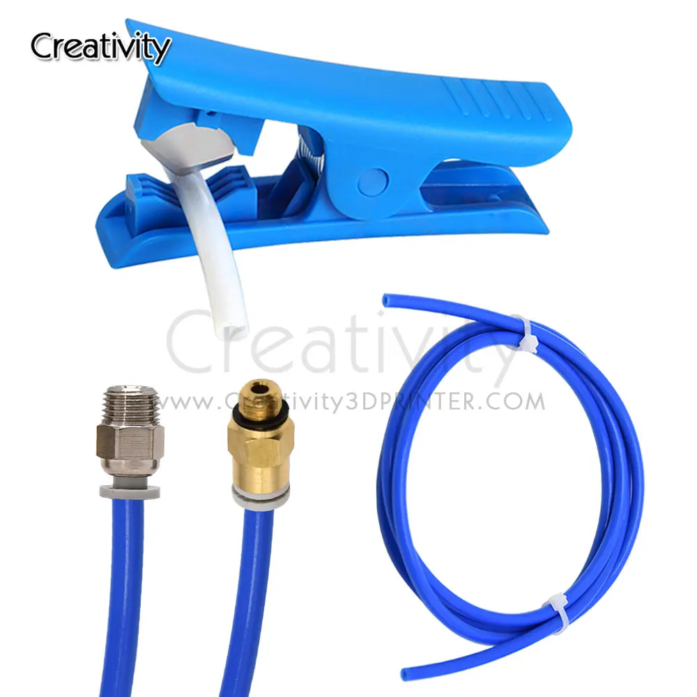 Pneumatic Quick Connector with Mini Portable Pipe Cutter For 1.75mm Filament PC4-01 PTFE Tube 1 or 2 Meter 3D Printer Parts