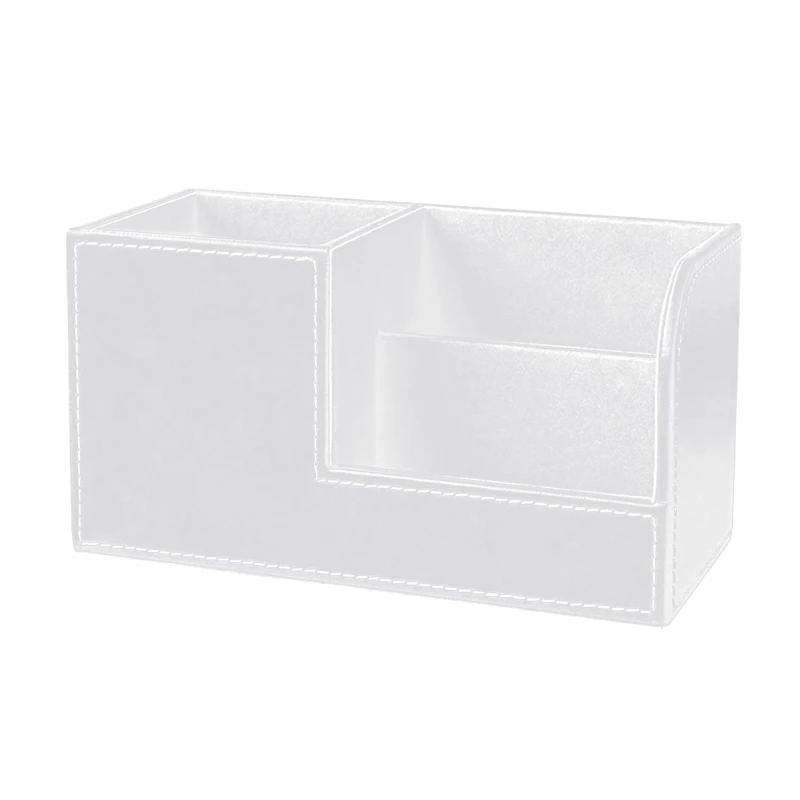 Description Picture 3 of itemLeather Desk Organizer Case Cord Management Sorter Storage for Cable Glasses Jewelry Watches Desktop Home Office 3 Slots