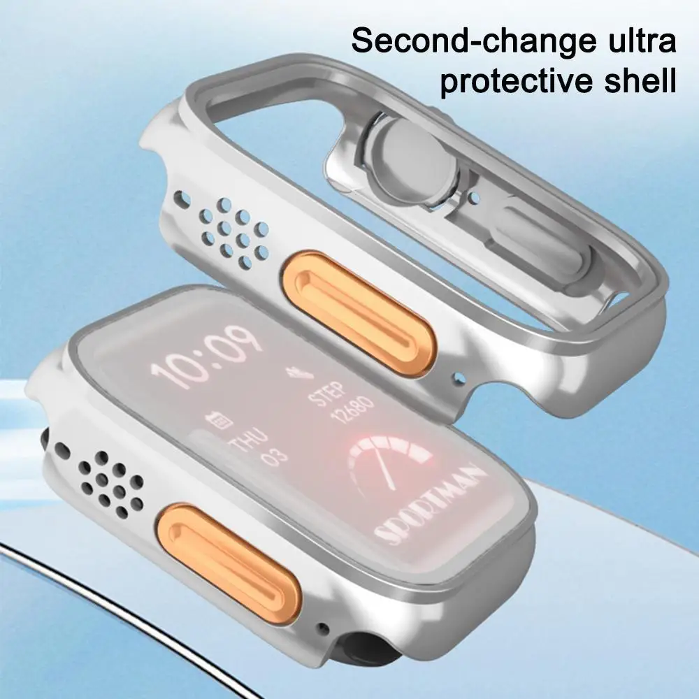 

Внешняя защита экрана для Apple Watch, 45 мм, 44 мм, 41 мм, 40 мм, сменная на ультра 49 мм, чехол из поликарбоната для Apple iwatch серии 8, 7, 6, 5, SE, 4