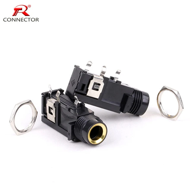 6.35mm 6.5mm Stereo Audio Microphone Female Jack  Microphone Jack 6.35  Connector - Connectors - Aliexpress