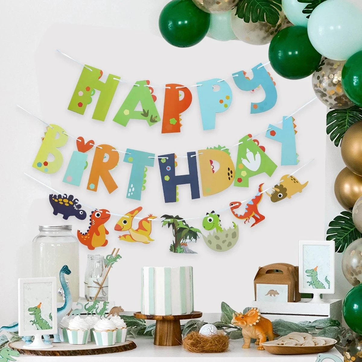 Suhelkit Dinosaur Two Rex Birthday Decorations Boy