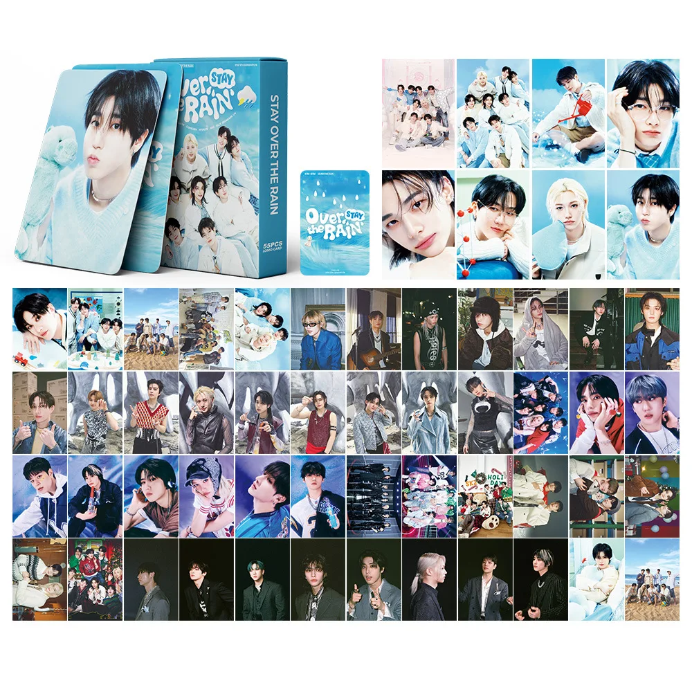 55pcs/Set Kpop Idol Album HOP HD Photo Cards 5Th FanClub Stay Over The Rain lomo cards for boys Girls Gift
