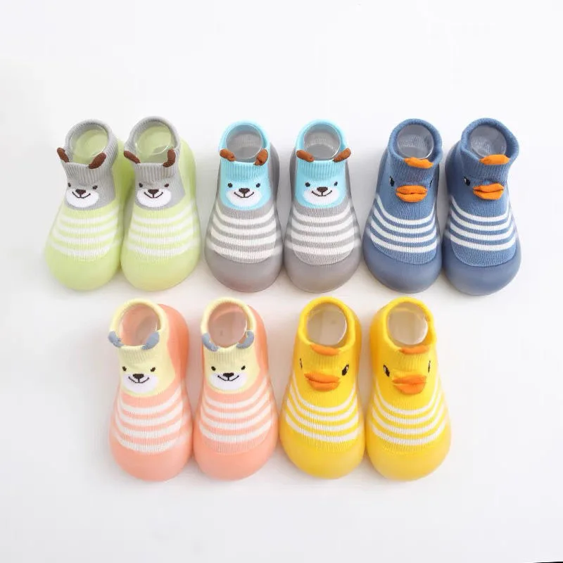 

2023 Autumn Baby Toddler First Walking Sock Shoes Girls Boys Soft Sole Non Slip Cotton Breathable Lightweight Slip-on Sneakers