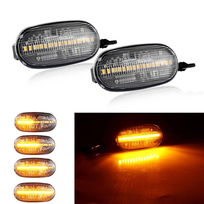 

Пара динамических фонарей для Mitsubishi Lancer Pajero Mirag Galant 1998-2005, боковой ретранслятор сигнала поворота, мигающая лампа