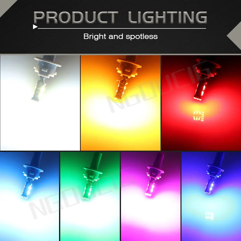NGOUCIG   ȣ , 1x  Ʈ, T10 W5W BAX9S BAY9S H6W H21W LED , WY5W 194 T4W BA9S 26smd 4014, 6000K