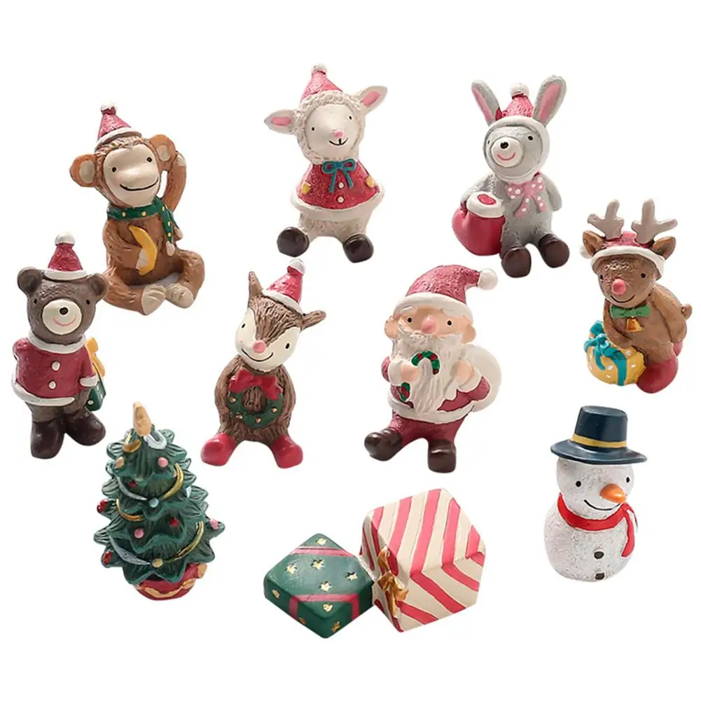 Aquarium Decor Fish Tank Aquarium Ornament Resin Crafts Cartoon Christmas Series Landscaping Decor