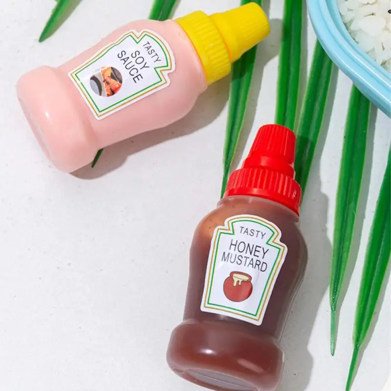 1-20PCS Portable Mini Ketchup Bottle Small Size Sauce Squeeze Bottle Lunch Salad Sauce Mustard Honey Container for Picnic sauce squeeze bottle food storage container seasoning storage container