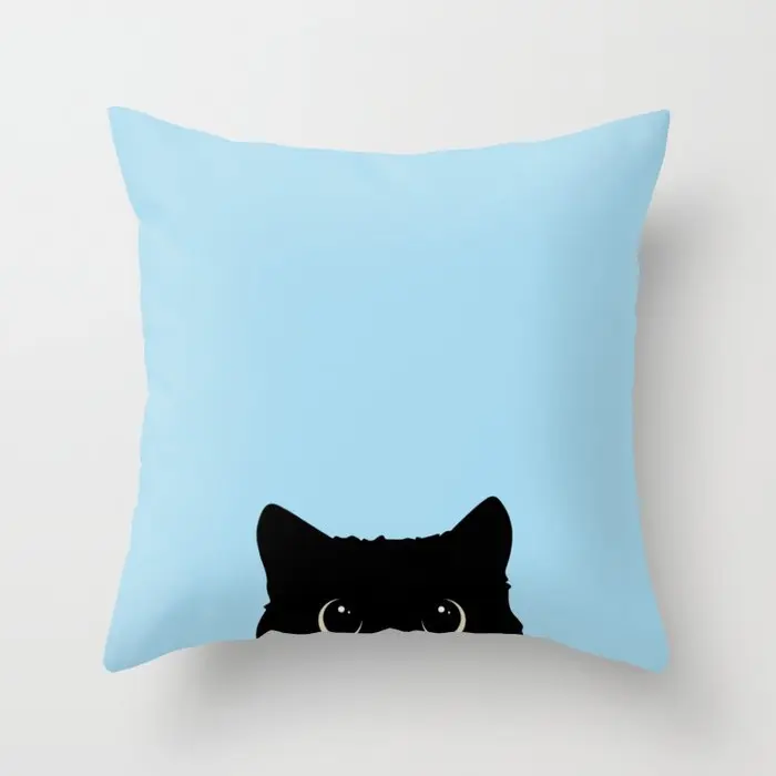 Black cat avatar pillow cases home decor Plush pillowcase，cushion covers 40x40,45x45,50x50,60x60 30x50 ，living room decoration
