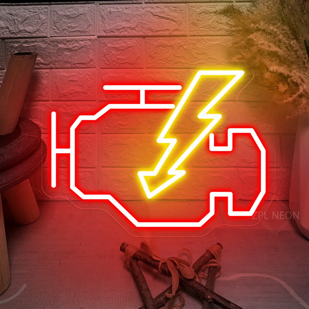 Auto Motore Neon Led Insegne Garage Officina Officina Riparazione Auto Ragazzo Camera Da Letto Sala Giochi Decor Appeso A Parete Insegna Al Neon Luci 