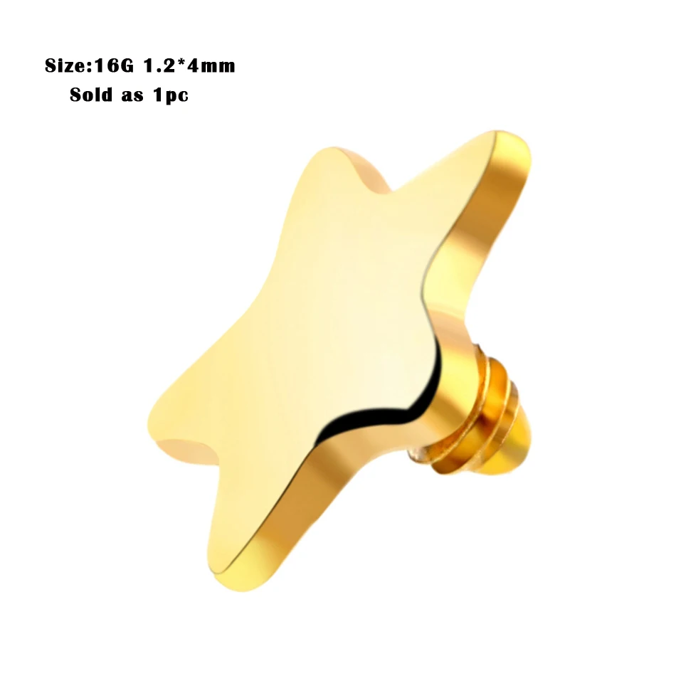1PC G23 등급 티타늄 피부 앵커 탑 마이크로 피부 드라이버 표면 피부 피어싱 티타늄 키트 Pircing Rings 바디 쥬얼리