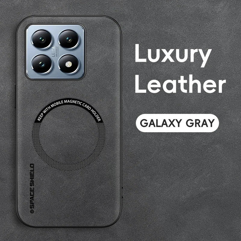Magnetic Retro Leather Soft Wireless Charging Phone Case Cover