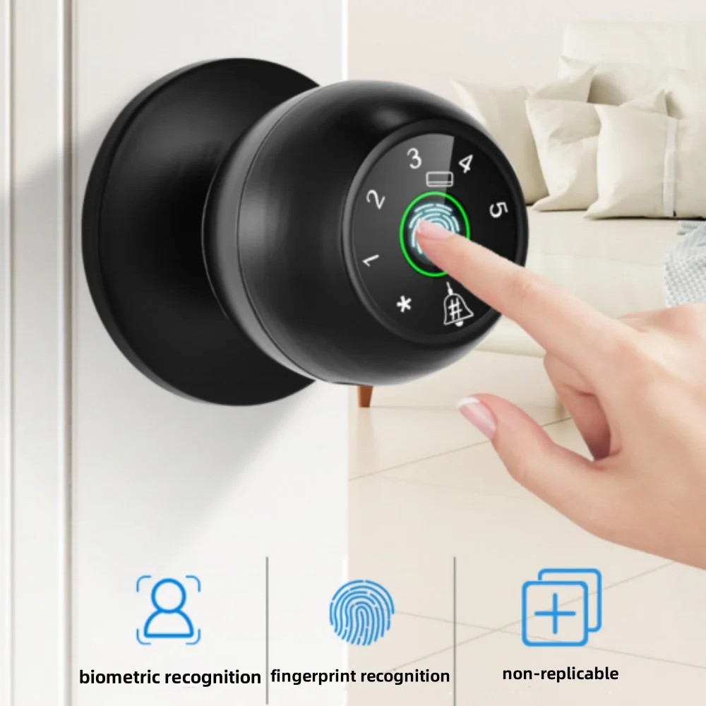 Tuya APP Remote Control Wifi Electronic Smart Door Lock With Biometric Camera Fingerprint Smart Card Password Key Unlock