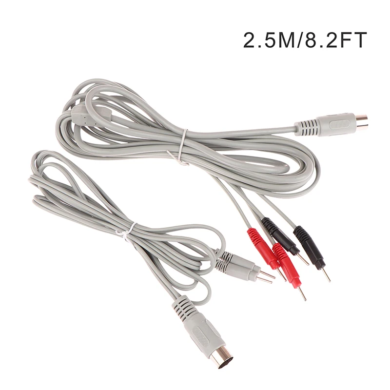 

250cm 2mm 2/4pin EMS Muscle Stimulator Cable Electrode Stimulation Weight Loss Device Tens Body Slimming Machine Pad Wire