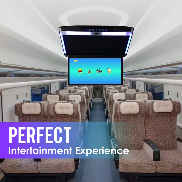 Monitor Auto Da Soffitto 15.6'' - 1080P, MP5, USB, FM, Ribaltabile - Foto 12