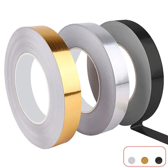 DRIXTY Gold Tape for Wall Decoration Tile Gap Sticker Waterproof Self  Adessive Stickers Tile Decoration Tape Gap Sealing Tape Strip for Floor,  Wall, Cabinet, Kitchen 50m (Gold (1 CM), Pack of 1) 