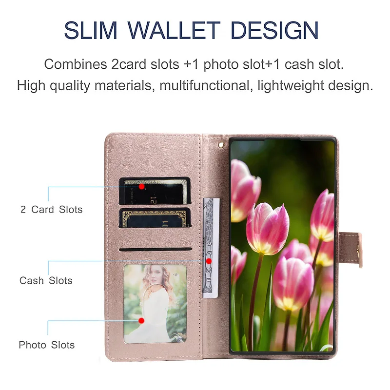For Samsung Galaxy S8 S9 S10 S20 S30 S21 S22 S23 S24 Ultra S10 Lite Note 8 Note 9 S20 FE 5G S21FE Wallet Card Flip Leather Case_voghion.com