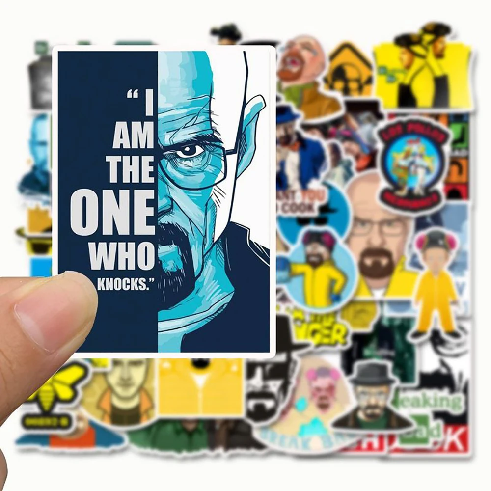 10/30/50pcs Breaking Bad TV Show Stickers PVC Waterproof Toy Graffiti  Kid Stickers Skateboard Guitar Suitcase Luggage Car Decal 4